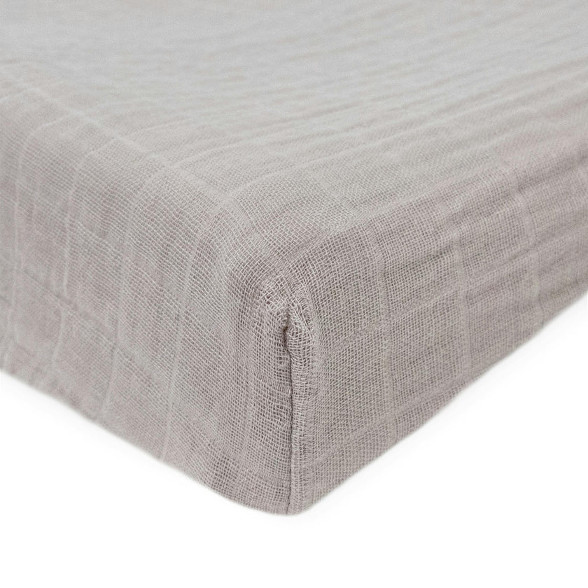 Cotton Muslin Changing Pad Cover - Porpoise