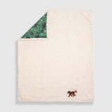 Cozy Switch Blanket – Reversible Sherpa & Mink Fleece Blanket with Embroidered Appliqué, Camping Bears