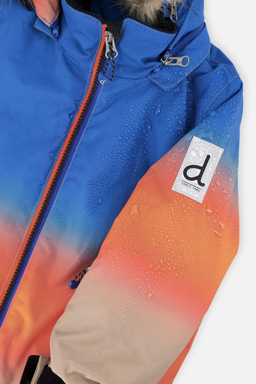 Two Piece Play Snowsuit Blue And Orange Gradient
