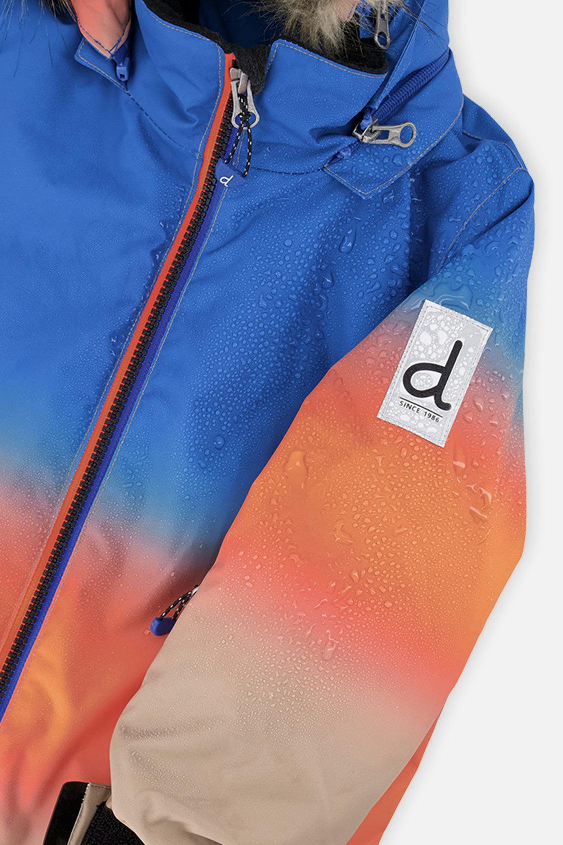 Two Piece Play Snowsuit Blue And Orange Gradient