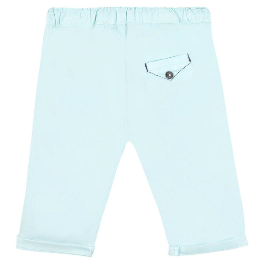 TARTINE ET CHOCOLAT Classic Stretch Cotton Baby Trousers - Aqua