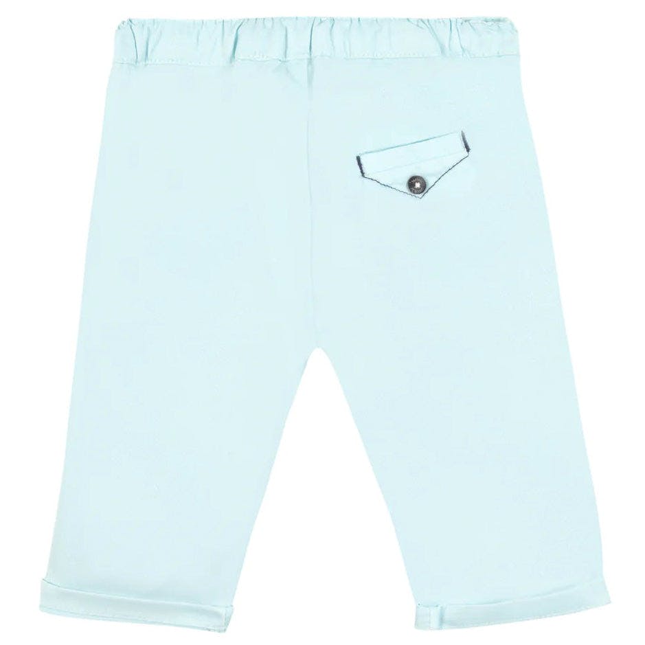 TARTINE ET CHOCOLAT Classic Stretch Cotton Baby Trousers - Aqua