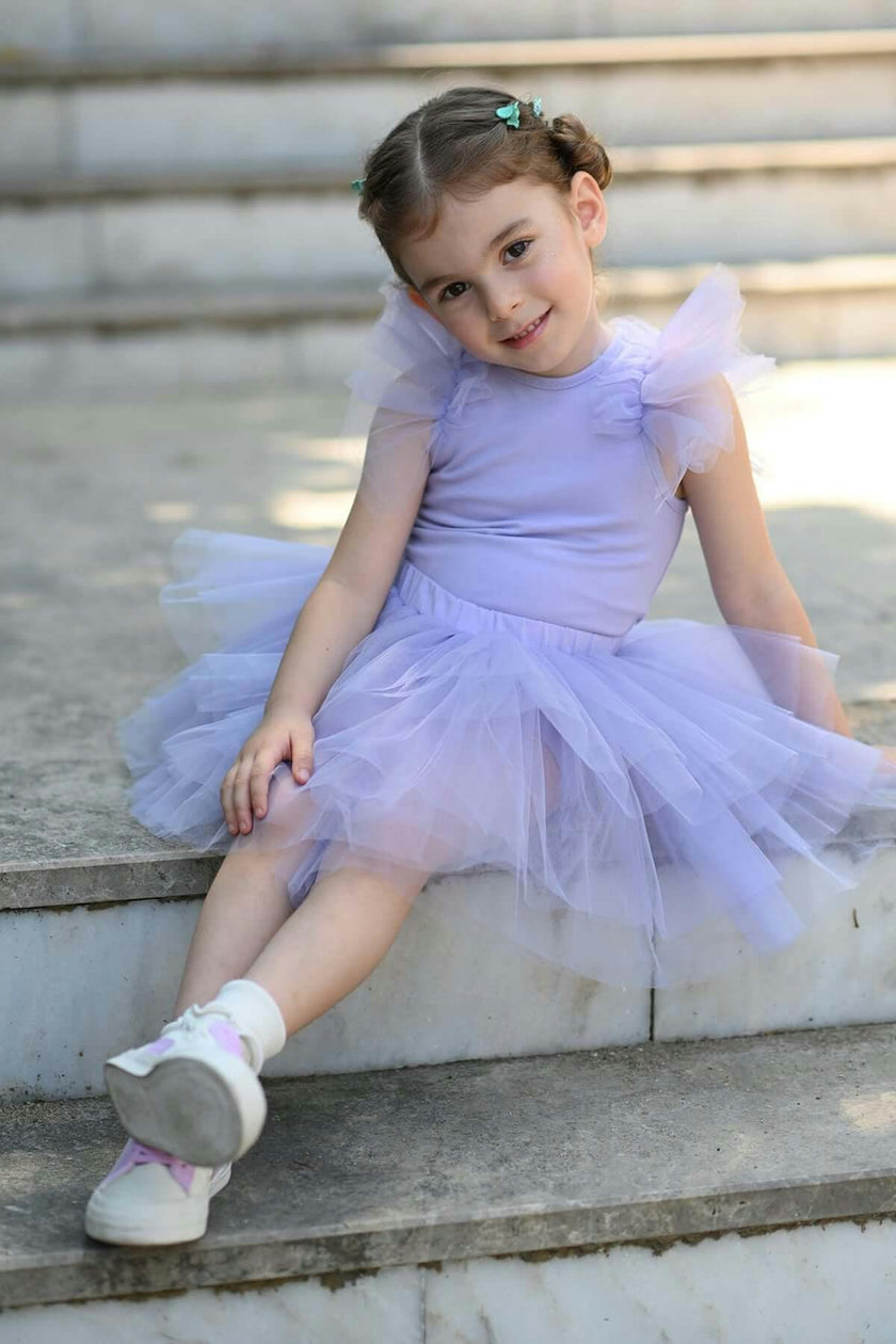 Purple Bloom Tutu Set