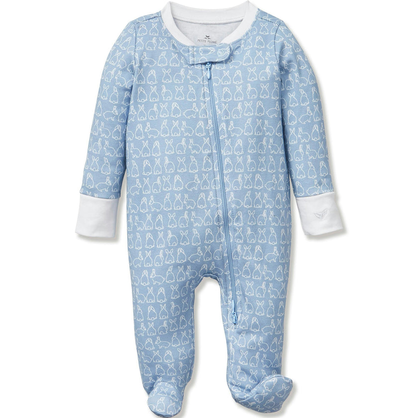 Baby's Pima Romper in Hoppy Days Blue