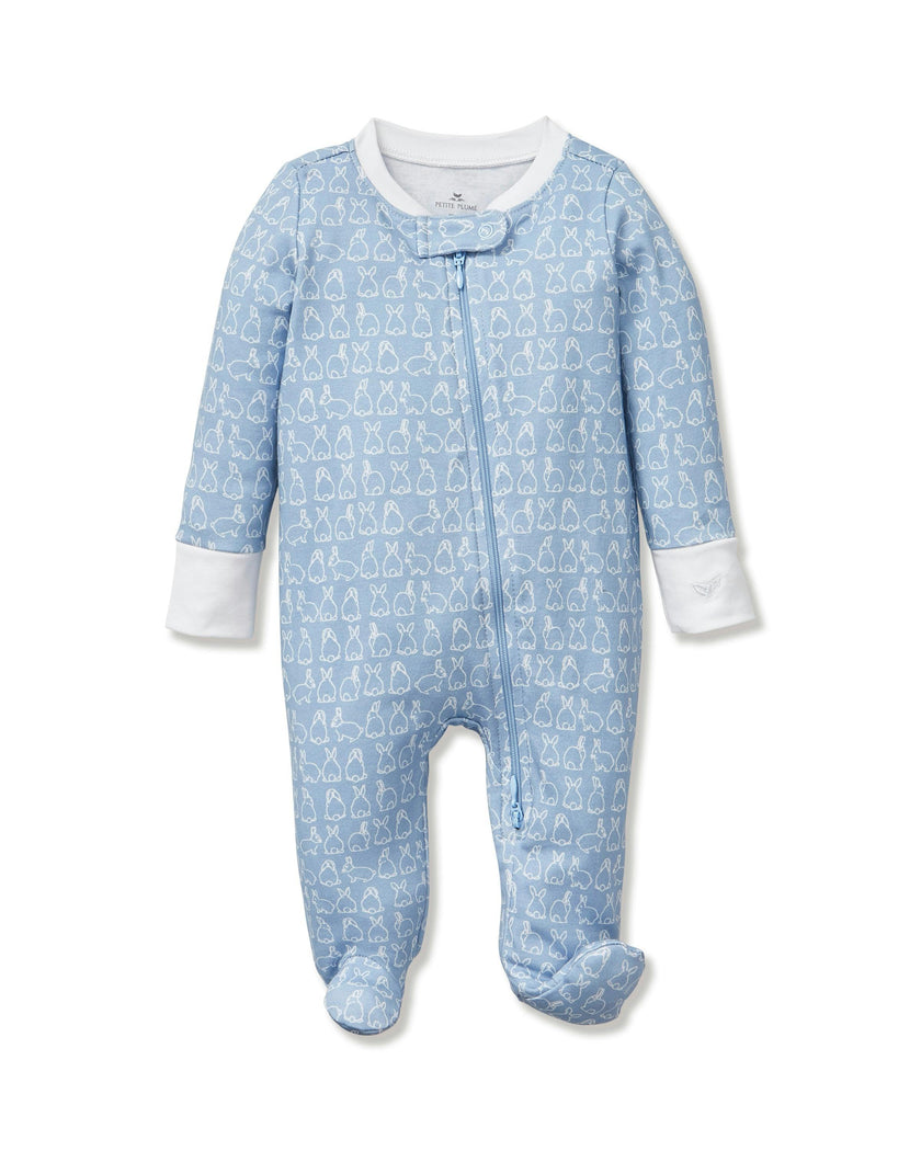 Baby's Pima Romper in Hoppy Days Blue