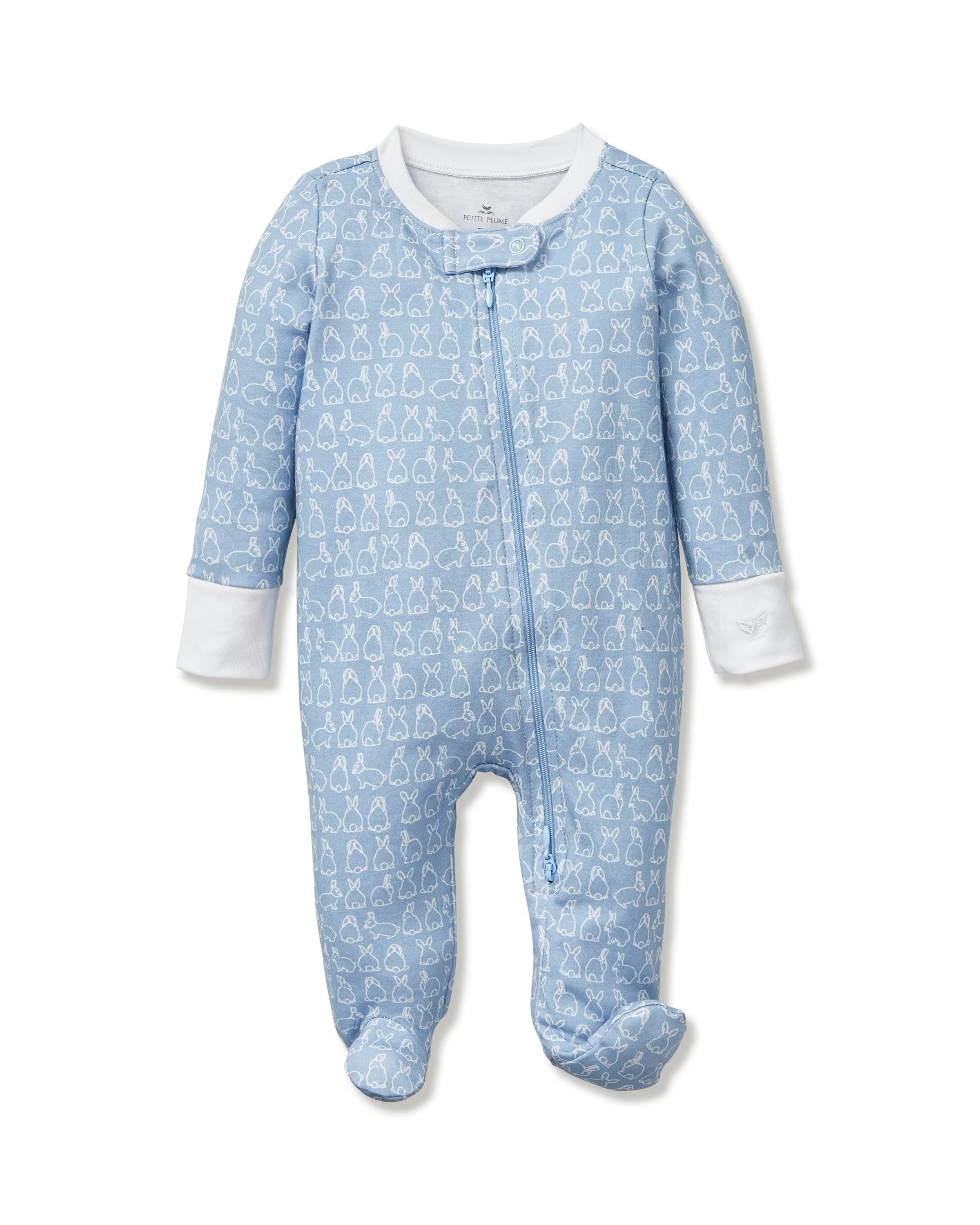Baby's Pima Romper in Hoppy Days Blue