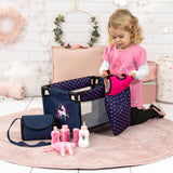 Bayer Design Dolls: Travel Set - Navy-Pink-Unicorn