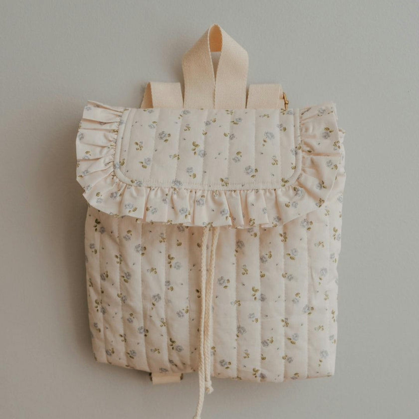 Eloise Quilted Backpack in Vintage Petite Blue