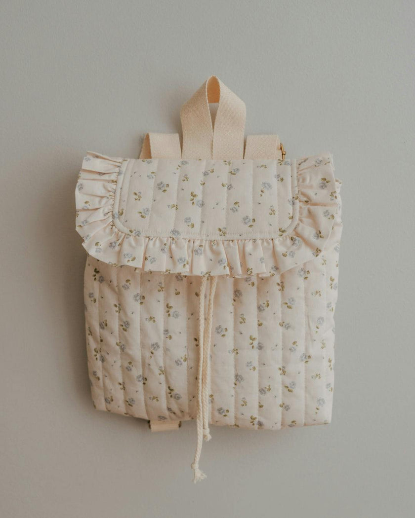 Eloise Quilted Backpack in Vintage Petite Blue