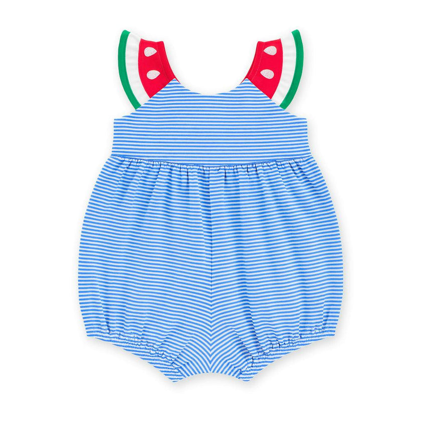 Seersucker Swimsuit With Watermelon