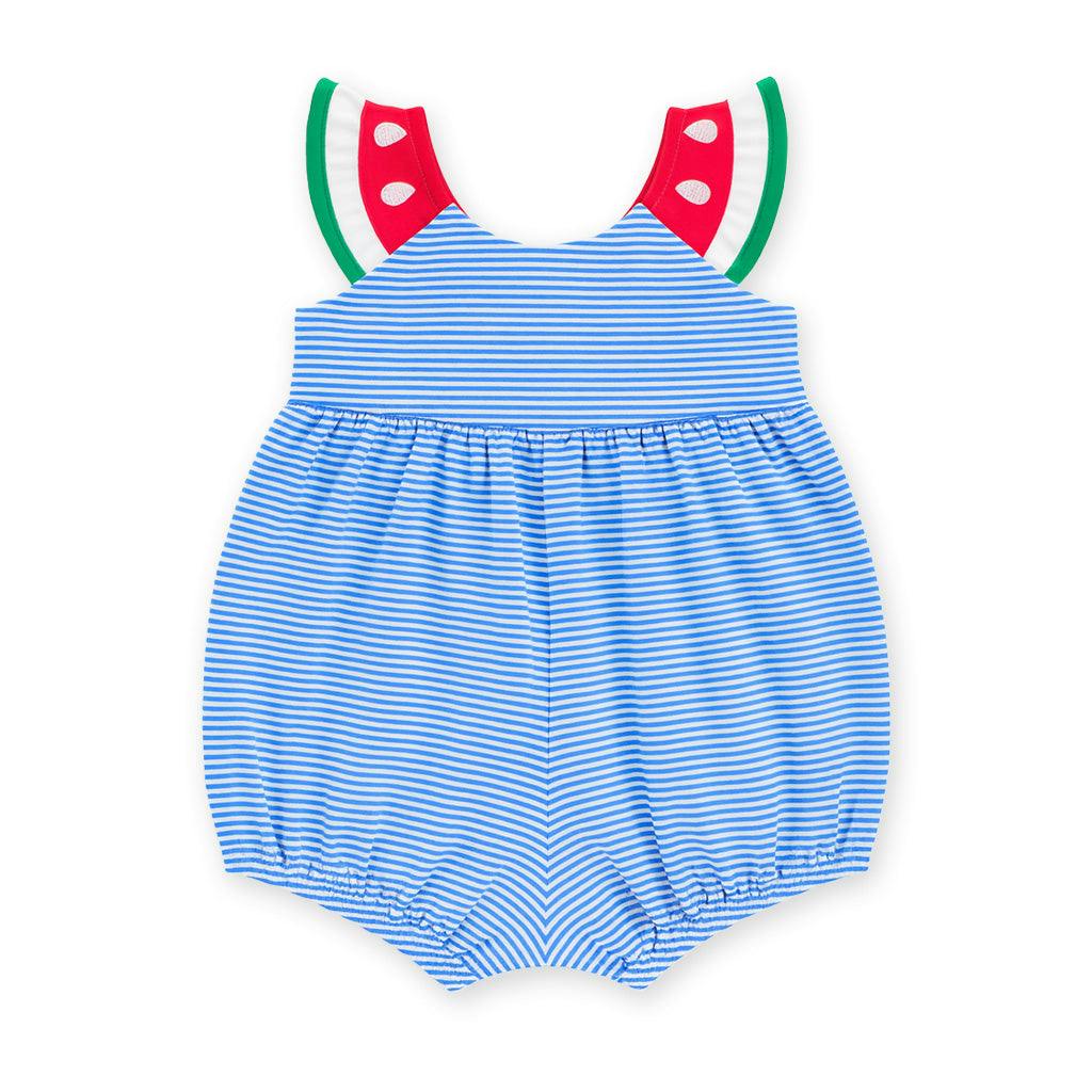 Seersucker Swimsuit With Watermelon