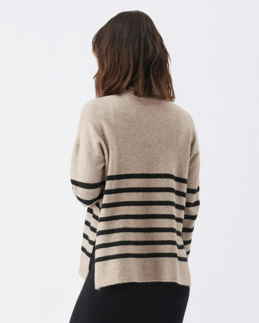 Gerrie Nursing Knit  Mocha / Black