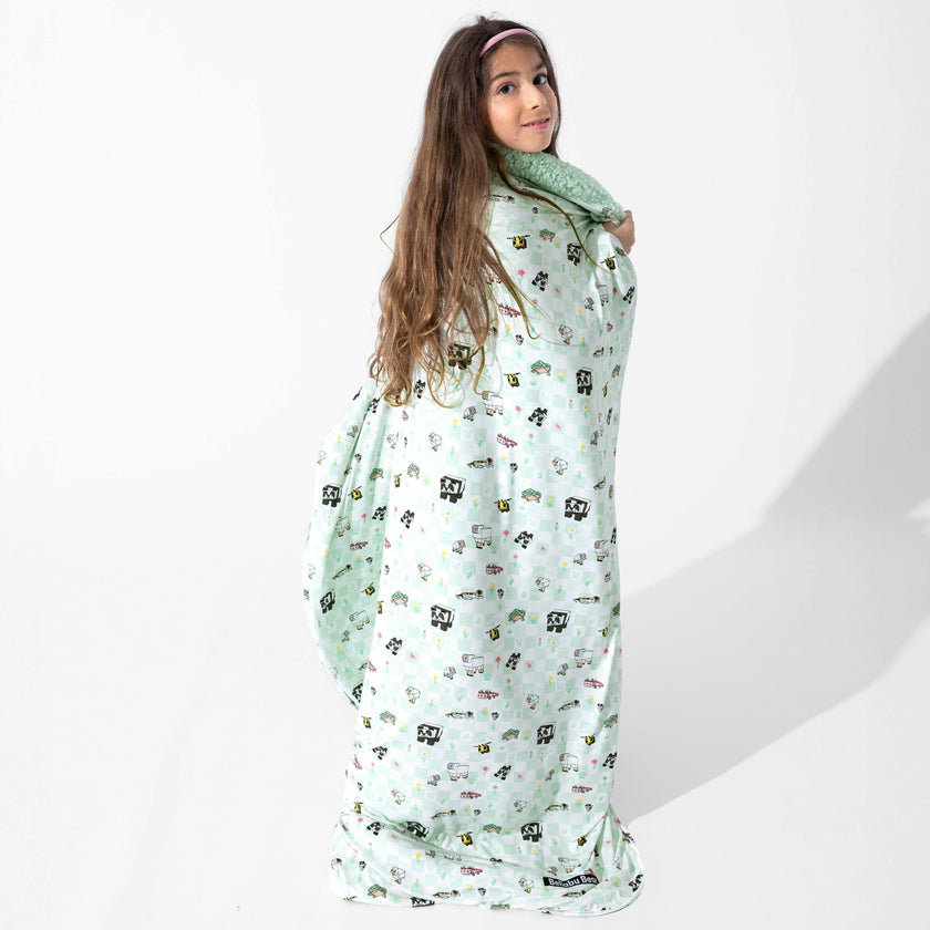 Minecraft: Sleep Repeat Bamboo Sherpa Blanket