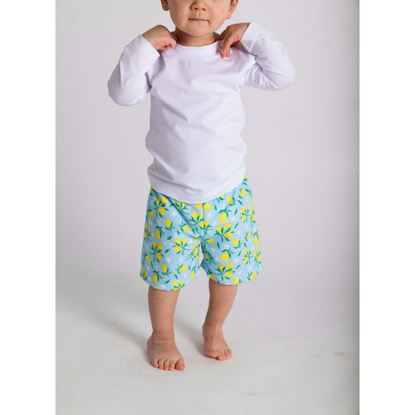 Lemon Print Swim Trunk