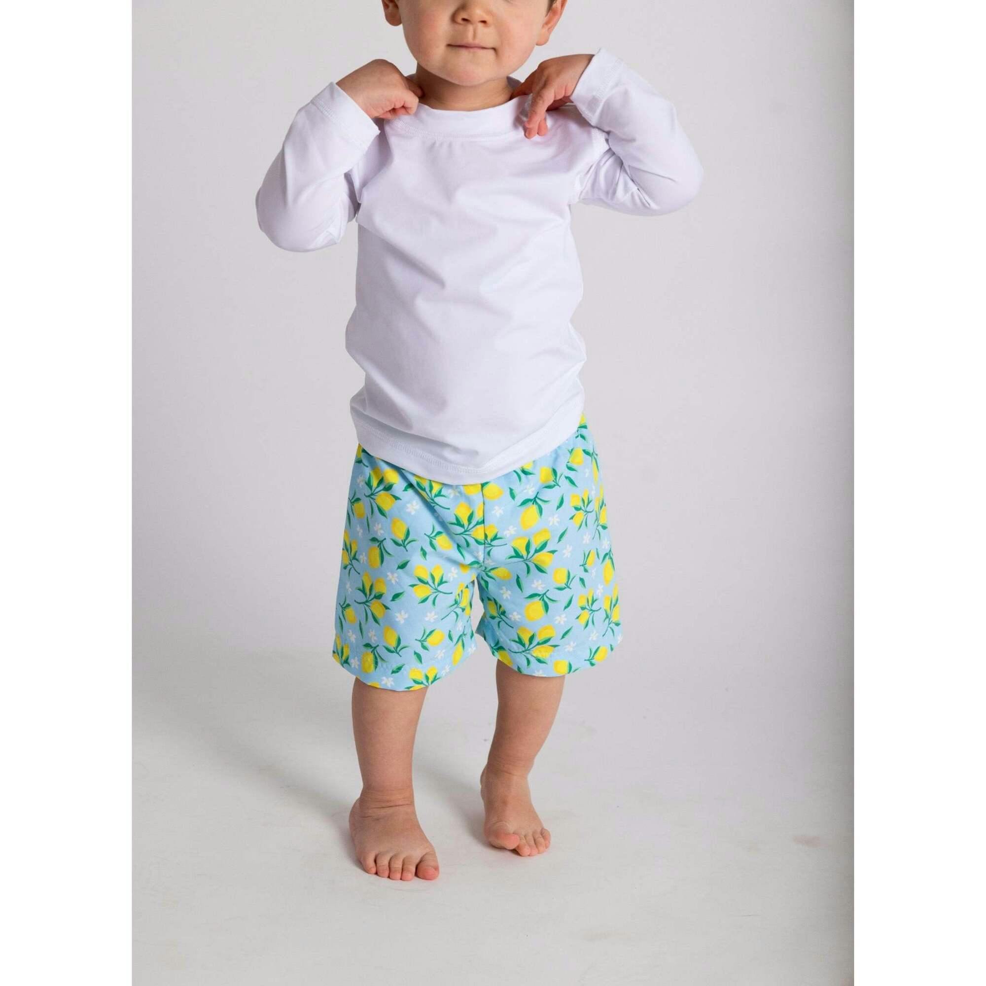 Lemon Print Swim Trunk
