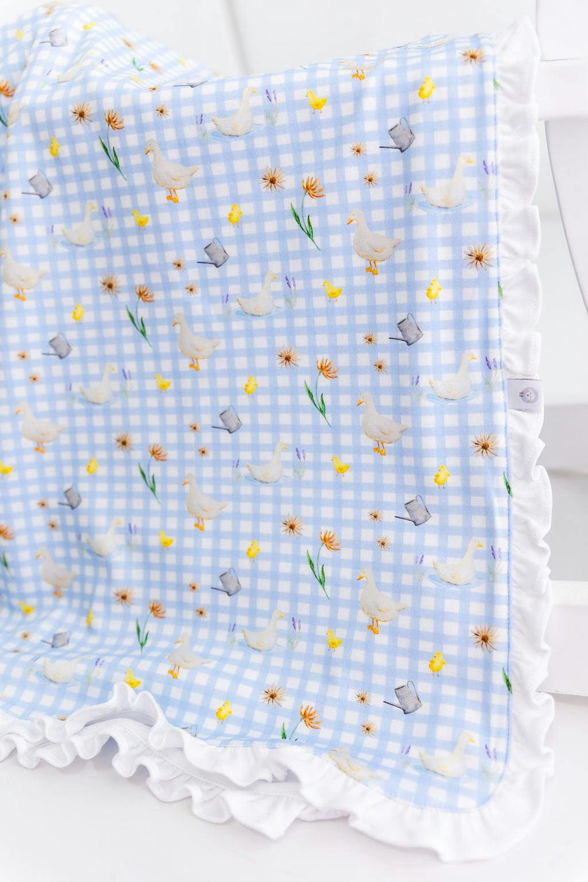 Roller Pups Girl Pima Cotton Baby Blanket