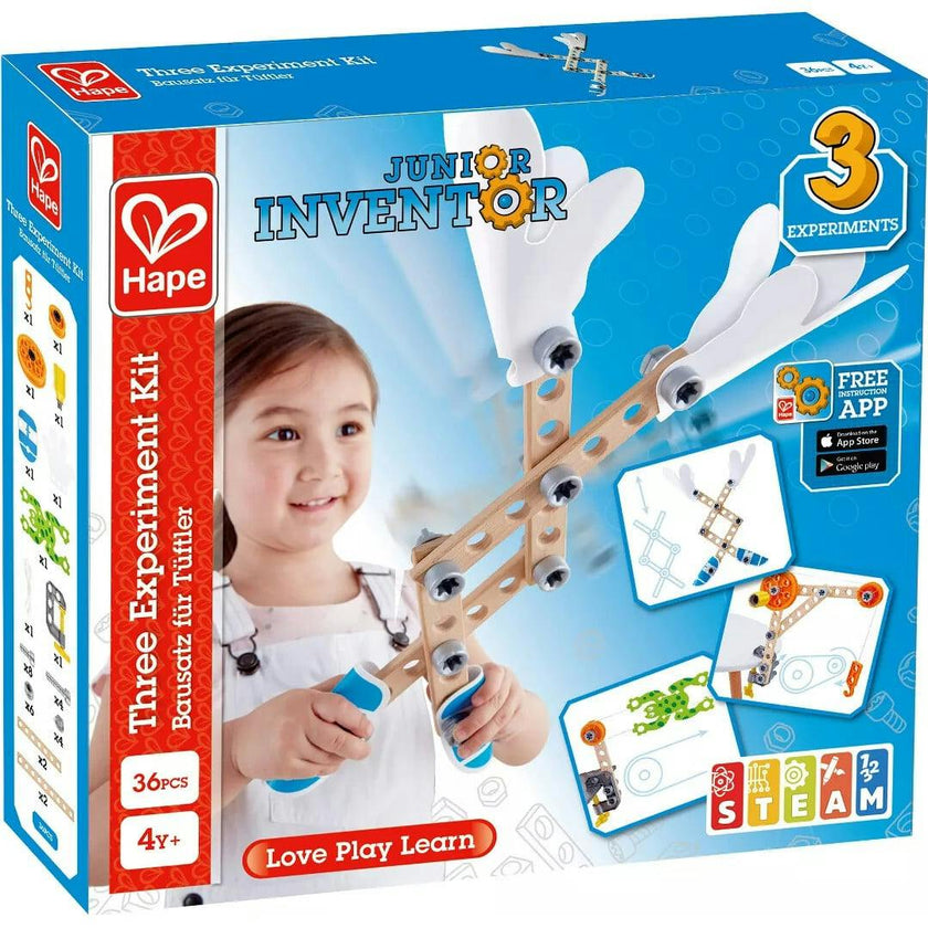 Hape: Junior Inventor: Three Experiment Kit&nbsp;- 36pcs