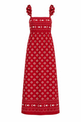 Sylvia Scarlet Bandana Midi Dress