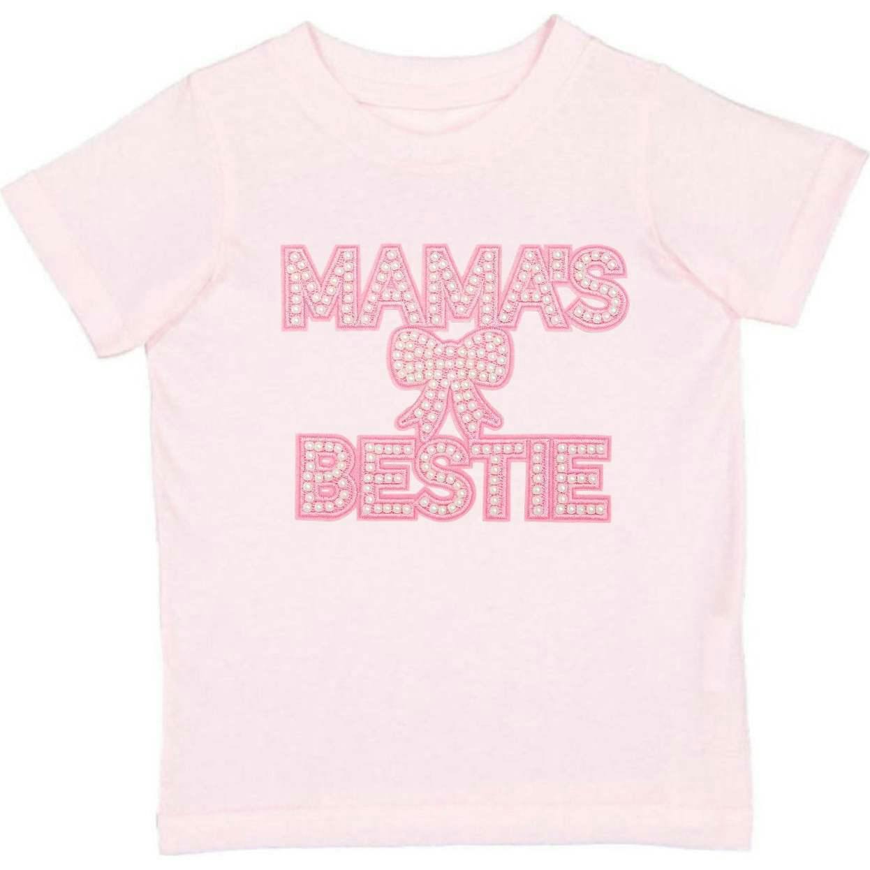Mama's Bestie Pearl Patch Short Sleeve T-Shirt - Ballet