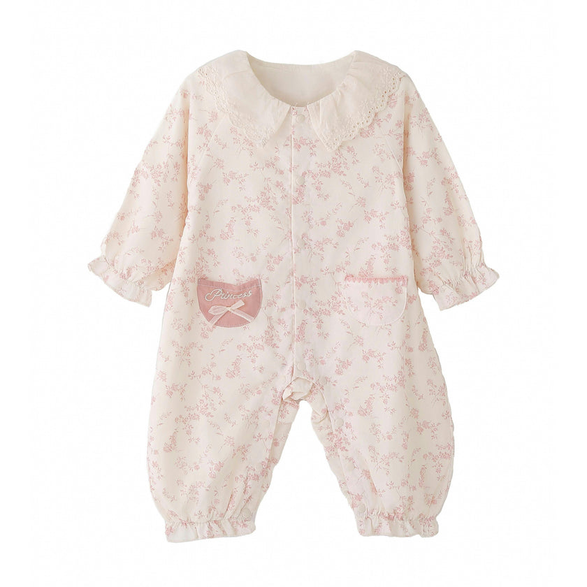 Pink Princess Floral Romper