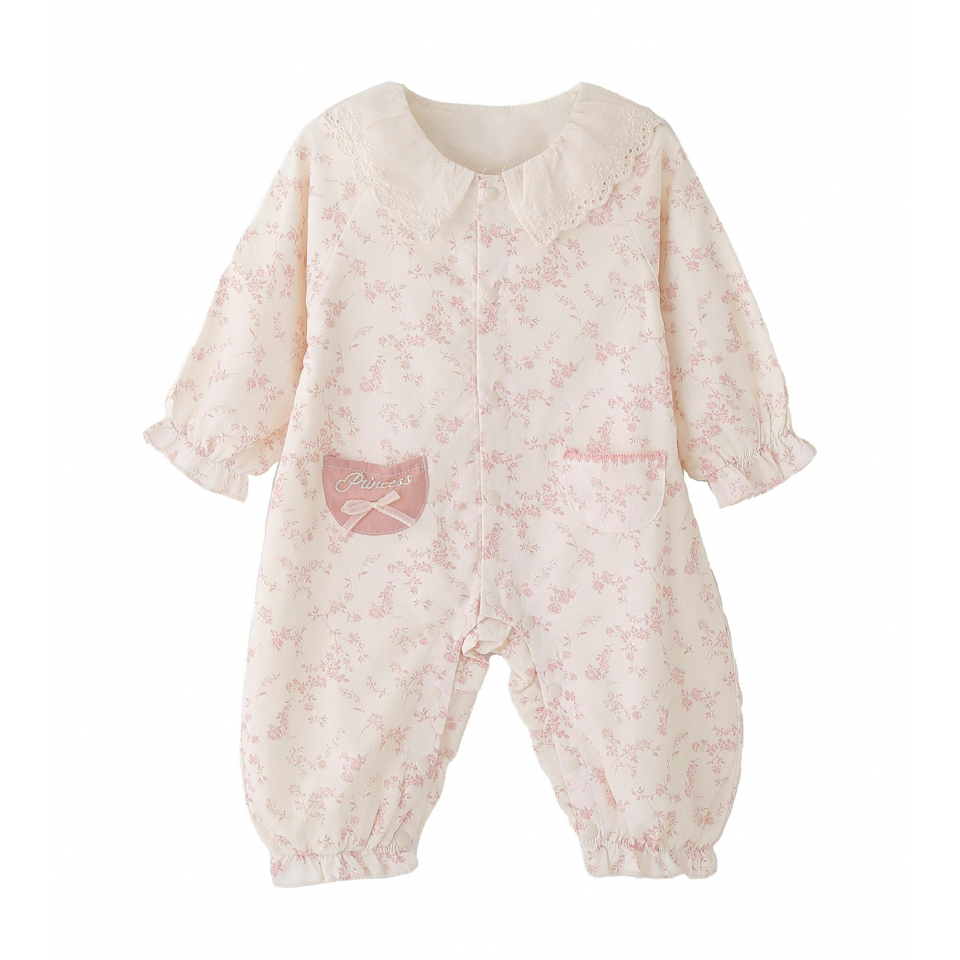 Pink Princess Floral Romper