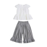 Grey Ruffled Short Set
