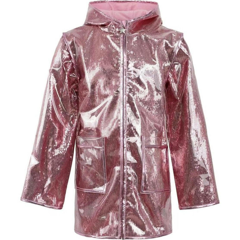 Rose Sequin Rain Jacket