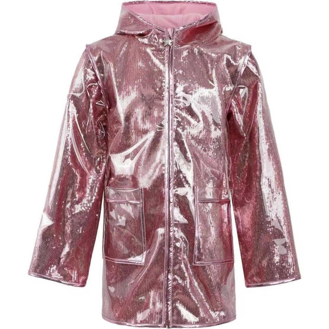 Rose Sequin Rain Jacket