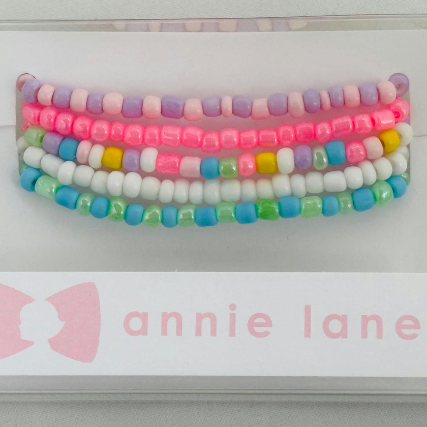 Pastel set of five bracelets
