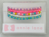 Pastel set of five bracelets