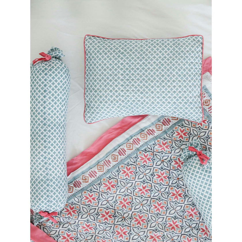 Block-Printed Cotton Crib Quilt