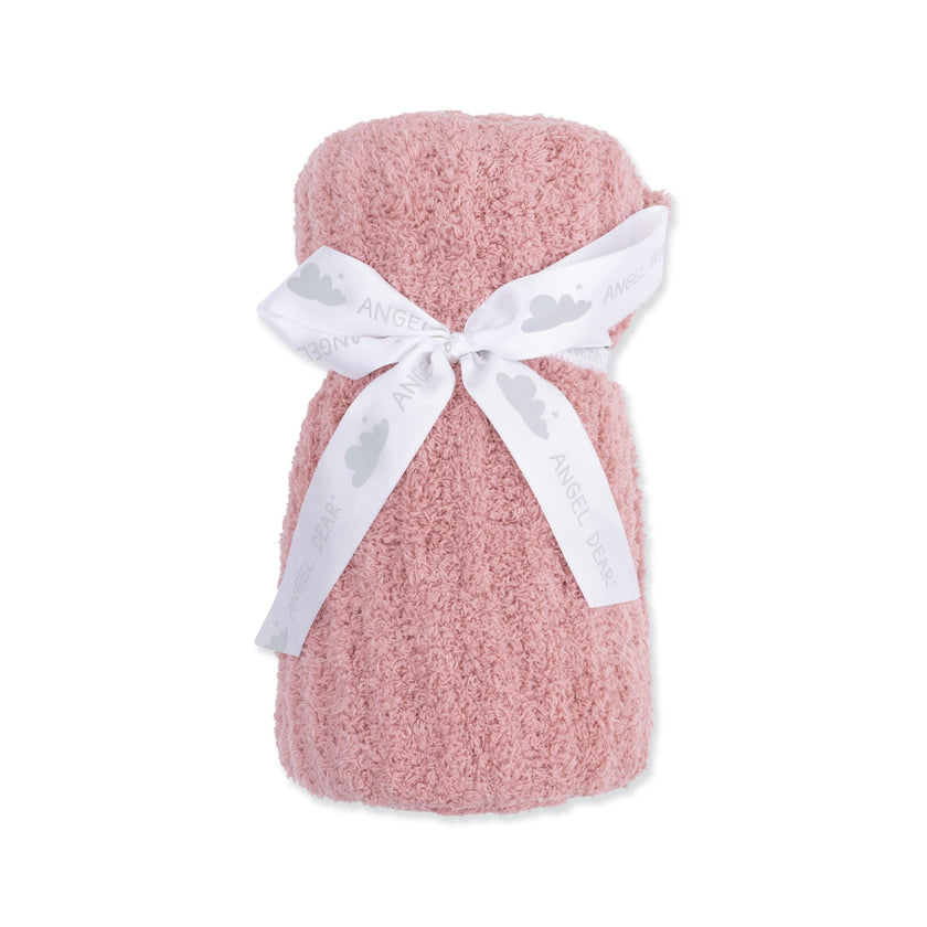 Chenille - Rose Blanket with Striped Texture