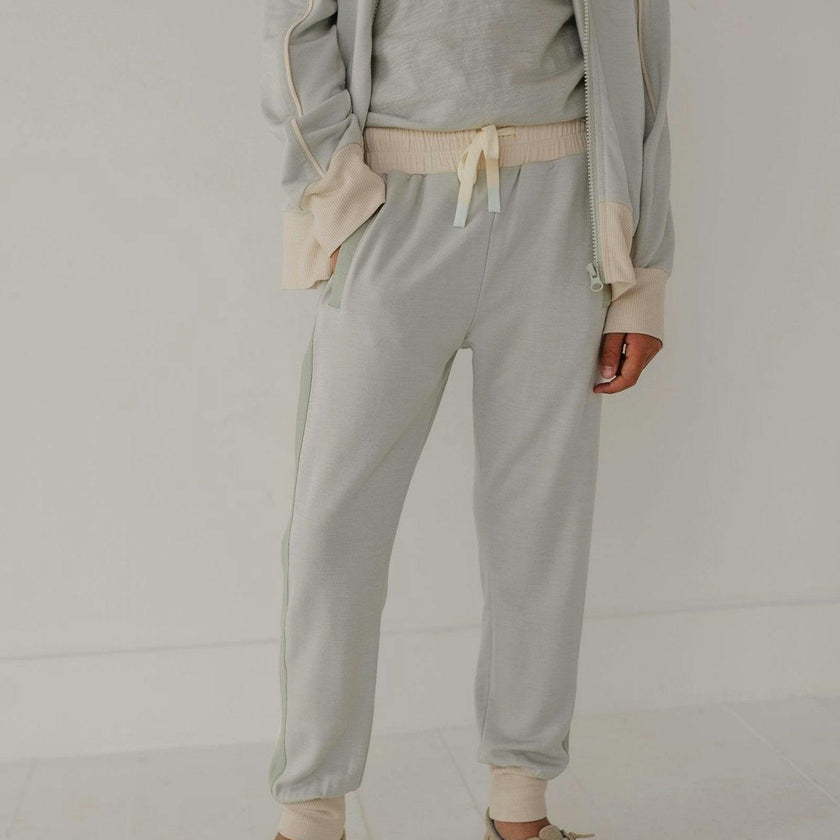 Track Striped Jogger Desert Sage