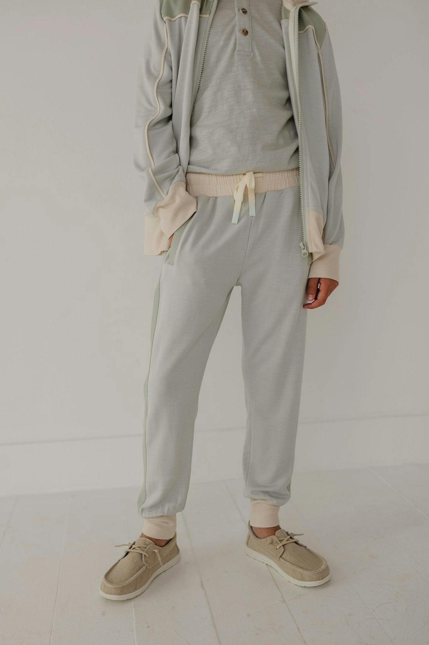 Track Striped Jogger Desert Sage