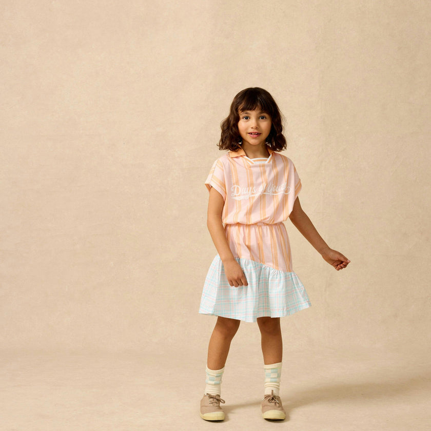 Organic Soccer Skirt in Creamsicle Stripe