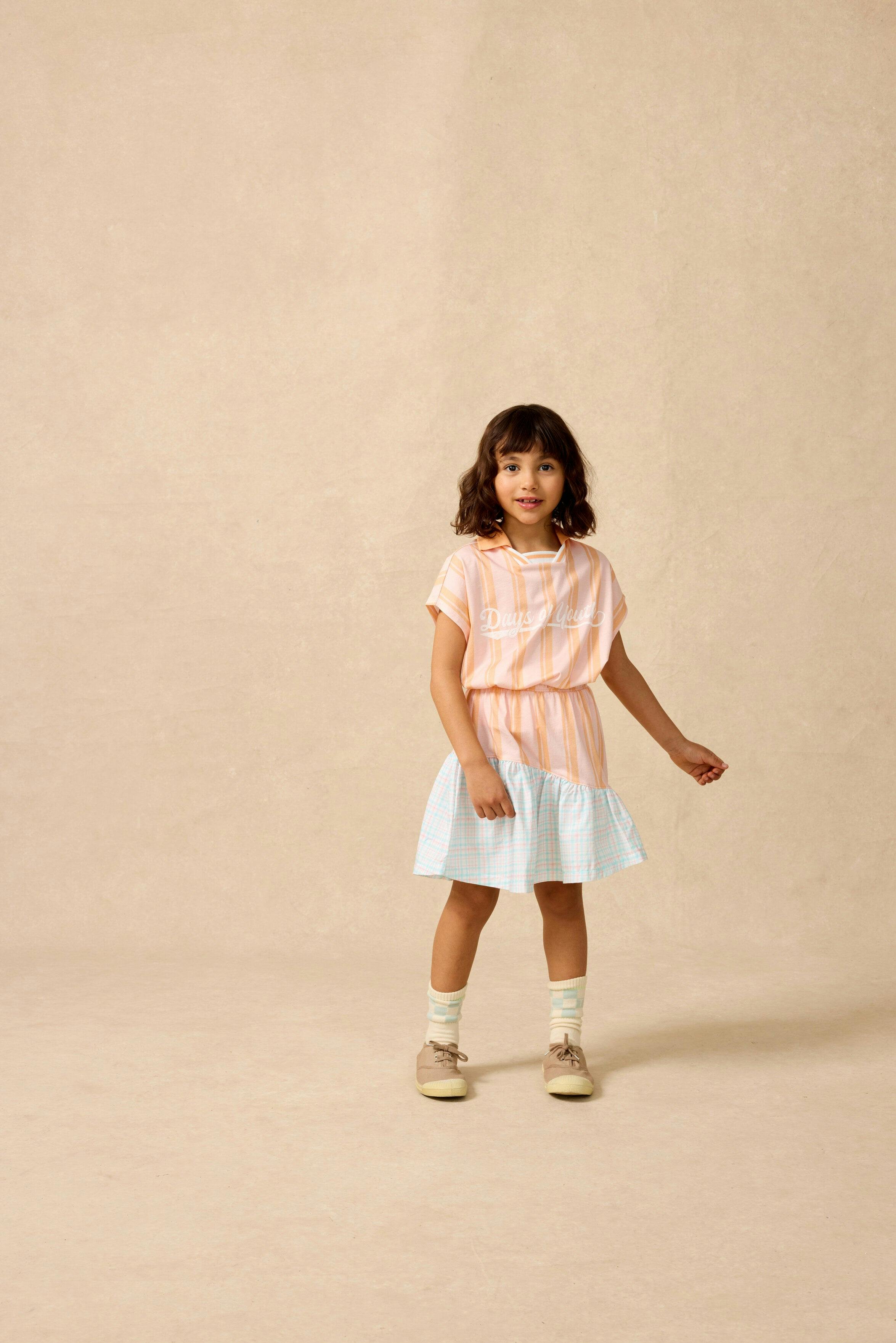 Organic Soccer Shirt in Creamsicle Stripe