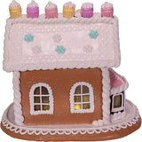 9-Inch Gingerbread House with LED Lights