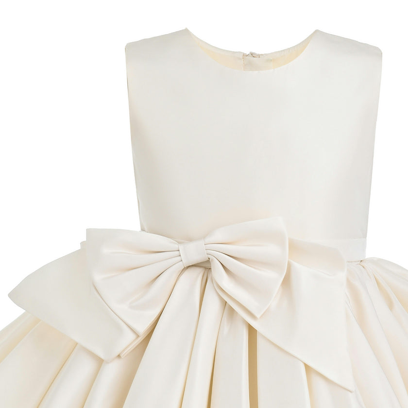 Ivory Kalina Tulle Pleated Dress