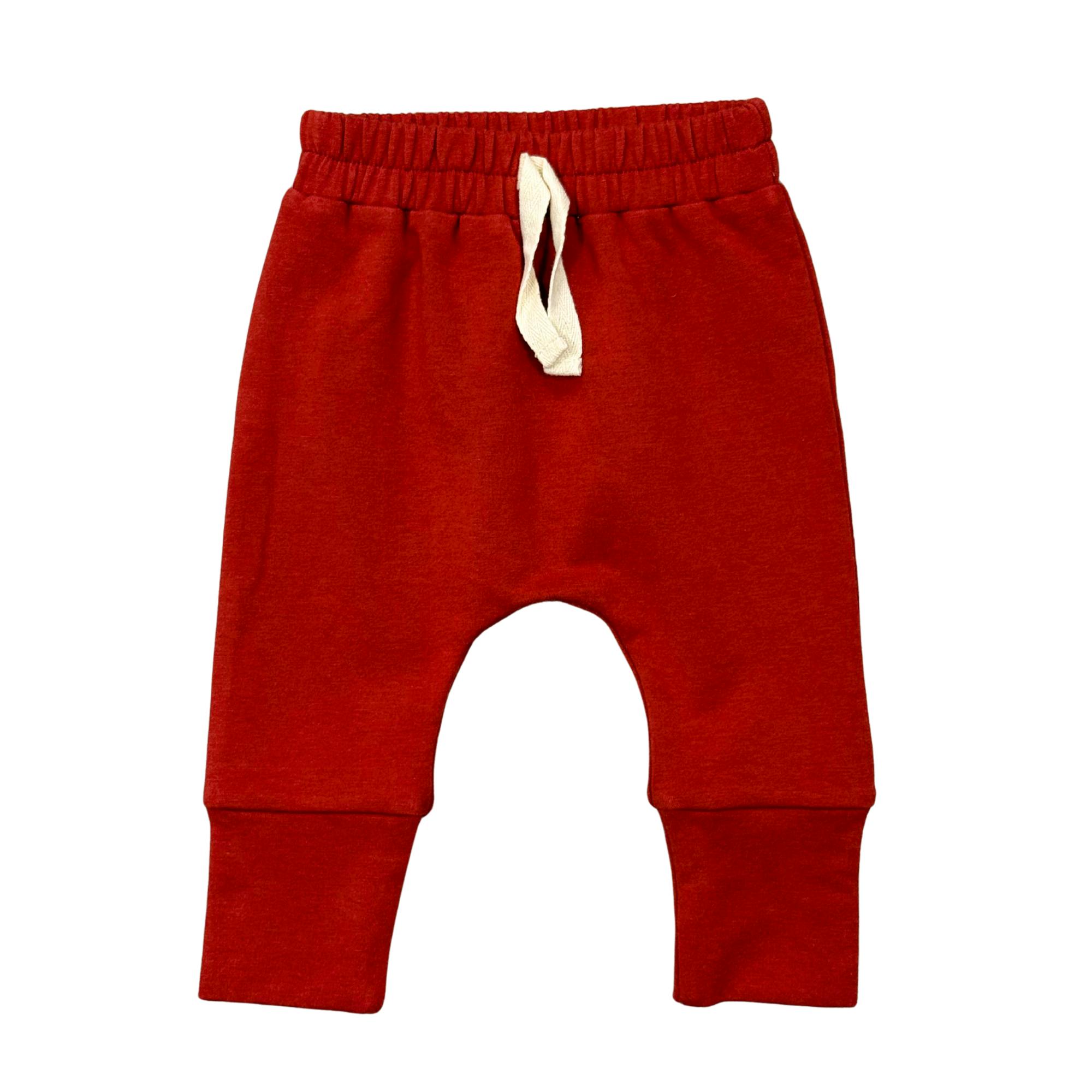 Boys Slim Harems in Berry Red
