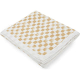 Cotton Muslin Quilted Throw - Adobe Checker