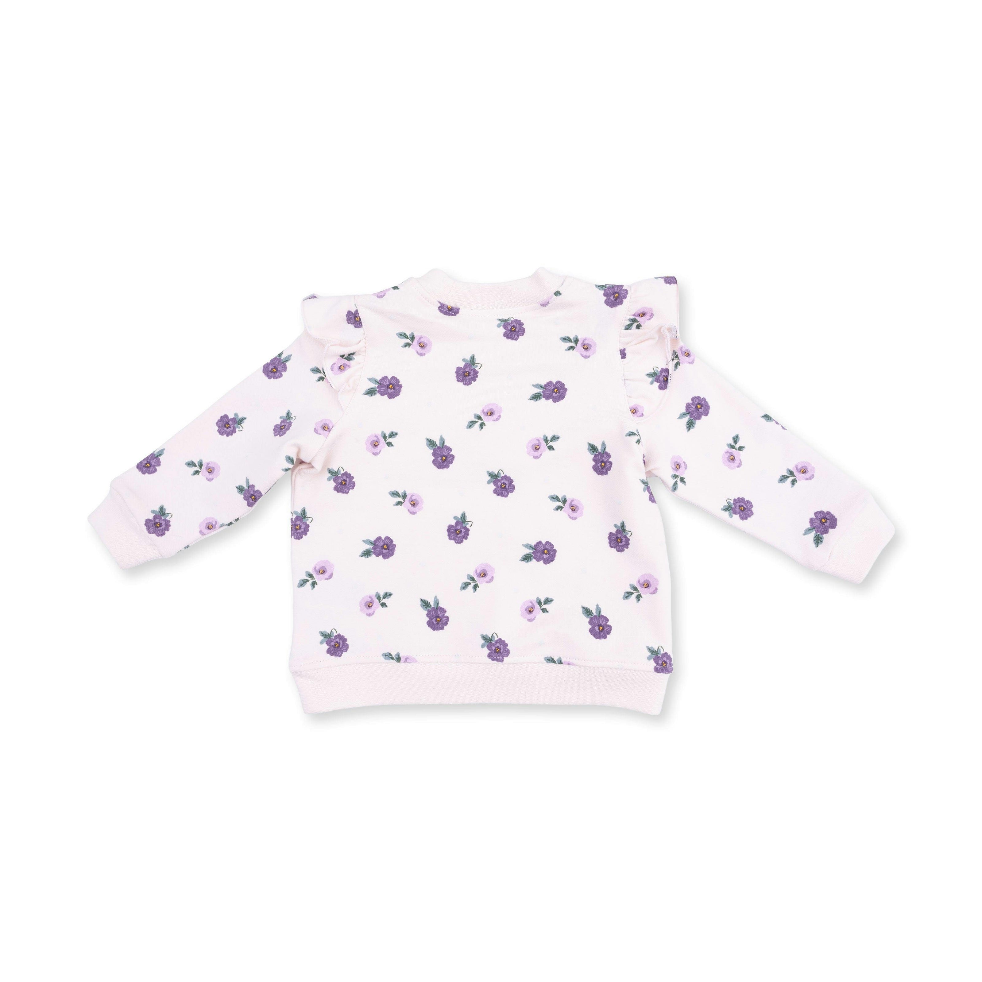 Violetta Floral - V-Ruffle Sweatshirt