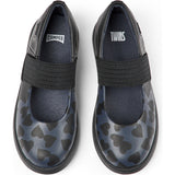 Duet Twins Leather Mary Jane Shoes, Black