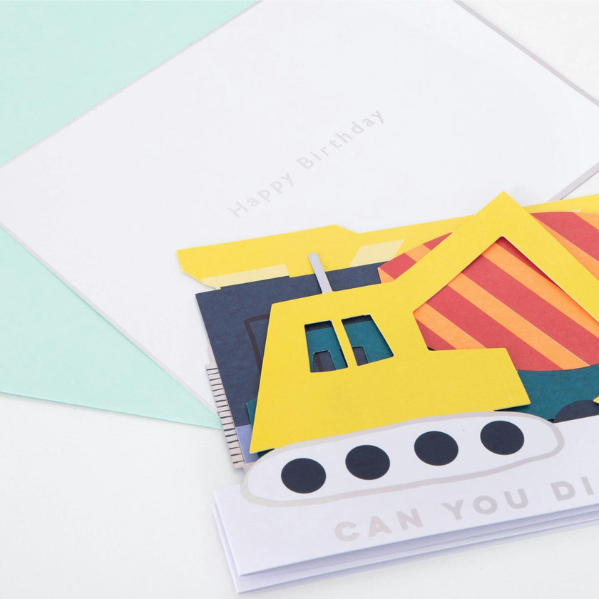 Construction Concertina Card