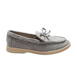 Gray Suede Formal Laced Loafers
