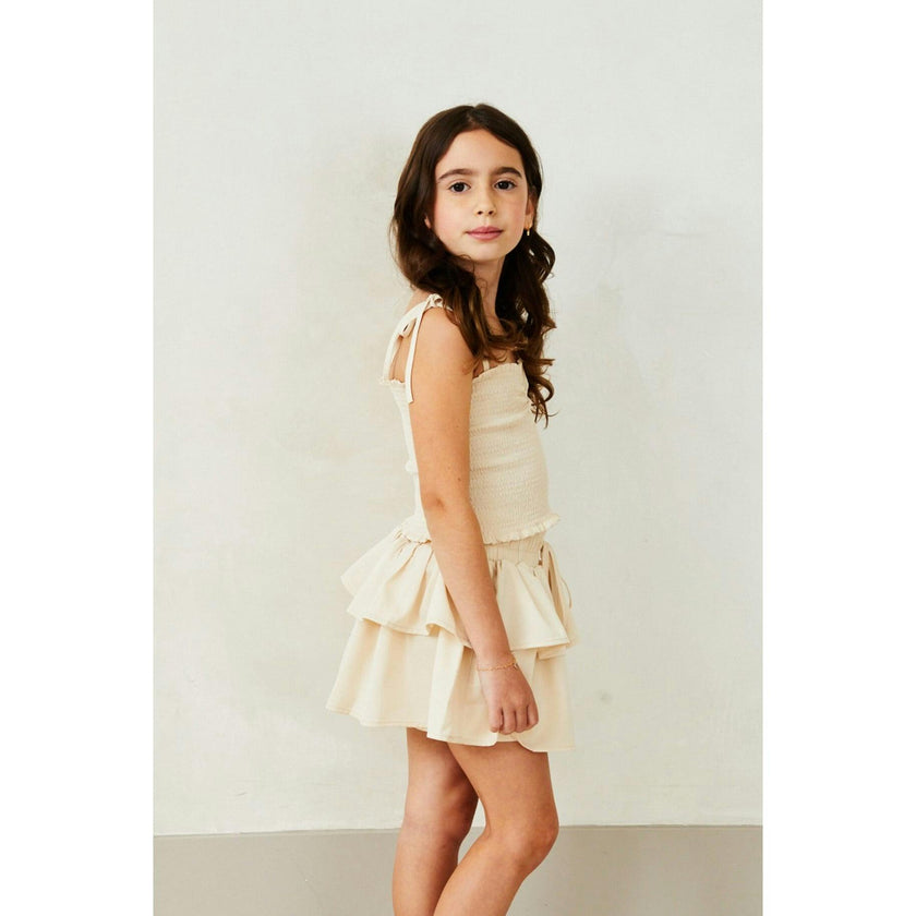 Willow Satin Champagne Skort