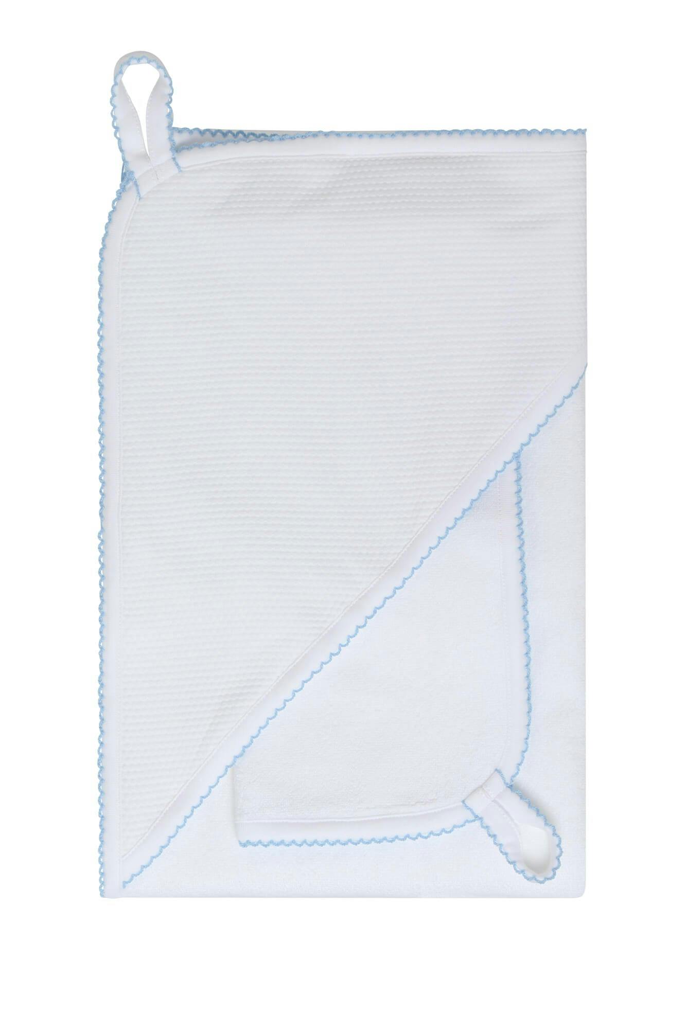 White Bubble Hooded Baby Towel