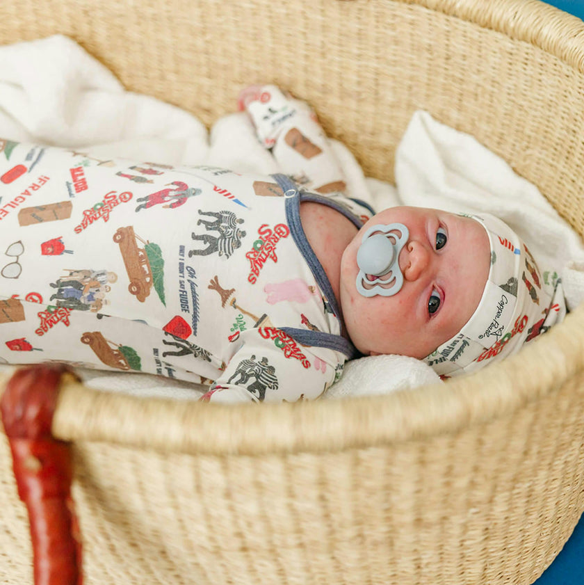 Newborn Knotted Gown - A Christmas Story