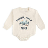 Crawl, Walk, Ski Long Sleeve Romper
