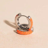 Neon Color Chunky Rounded Huggie Hoop Earrings