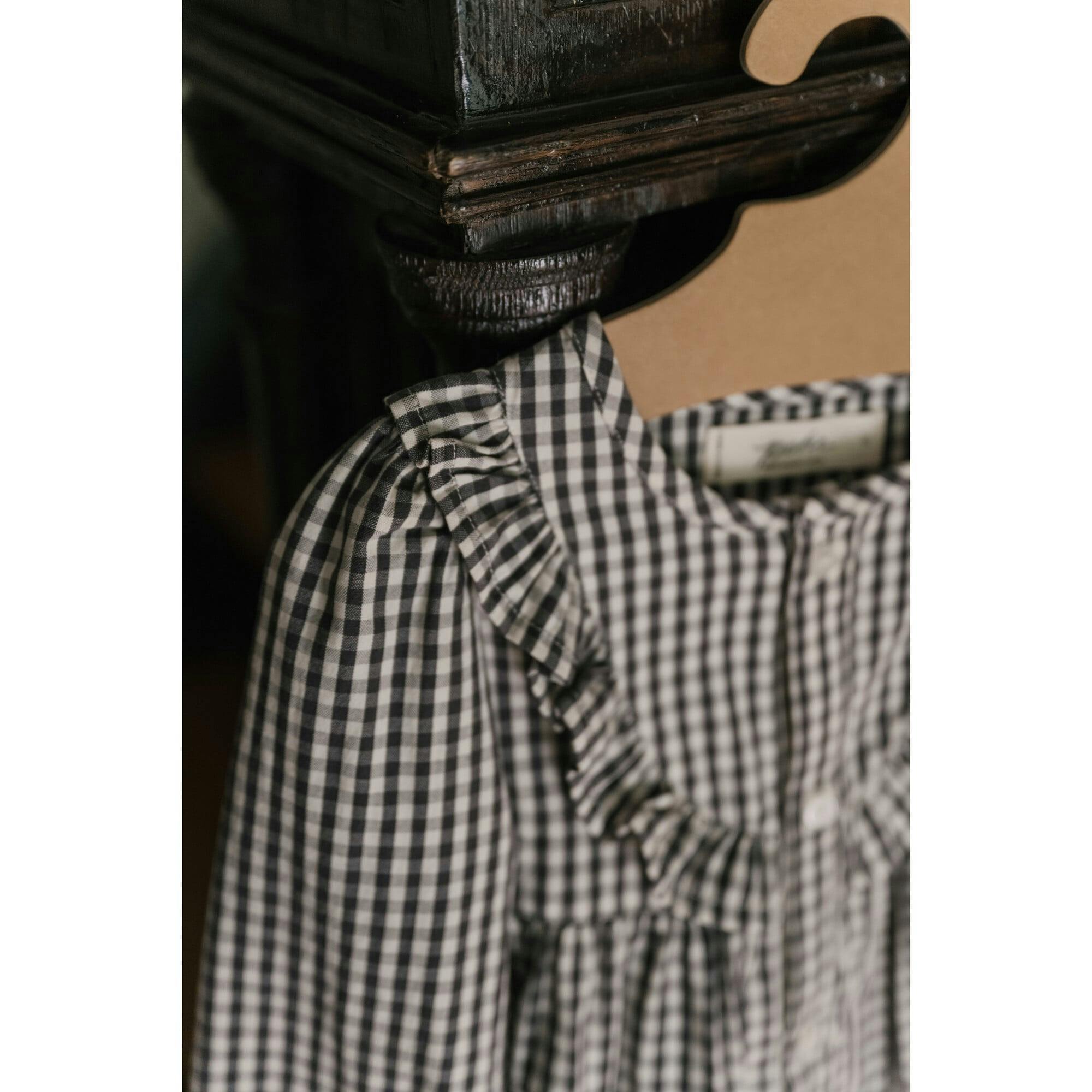 Indigo Gingham Dress, Blue